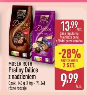 Praliny delice z nadzieniem różne rodzaje