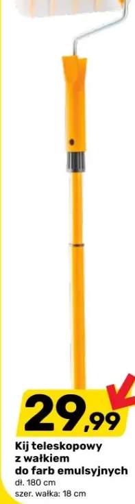 Kij teleskopowy z wałkiem do farb emulsyjnych