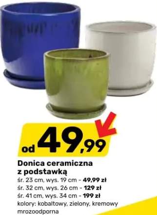 Donica ceramiczna z podstawką śr. 41cm