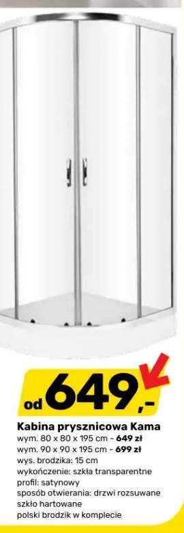 Kabina prysznicowa Kama