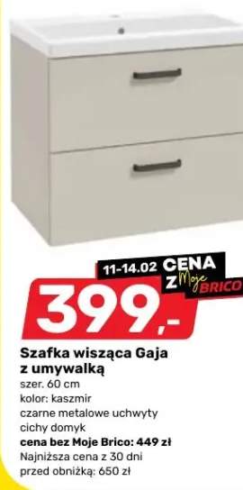 Szafka wisząca Gaja z umywalką