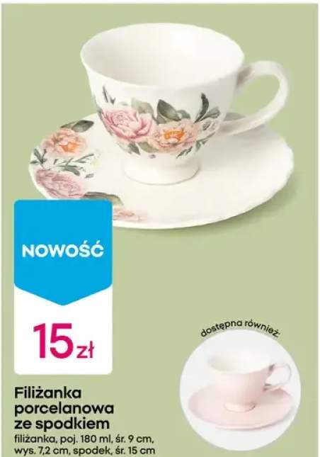 Filiżanka porcelanowa ze spodkiem