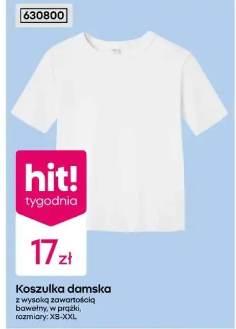 Koszulka damska z wysoką zawartością bawełny, w prążki