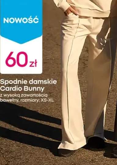 Spodnie damskie Cardio Bunny z wysoką zawartością bawełny