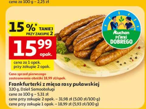 Frankfurterki z mięsa rasy puławskiej
