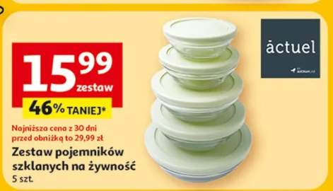 Zestaw pojemników szklanych na żywność