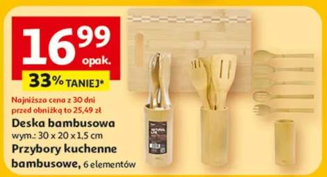 Przybory kuchenne bambusowe 6 elementów