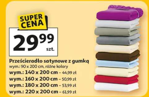 Prześcieradło satynowe z gumką