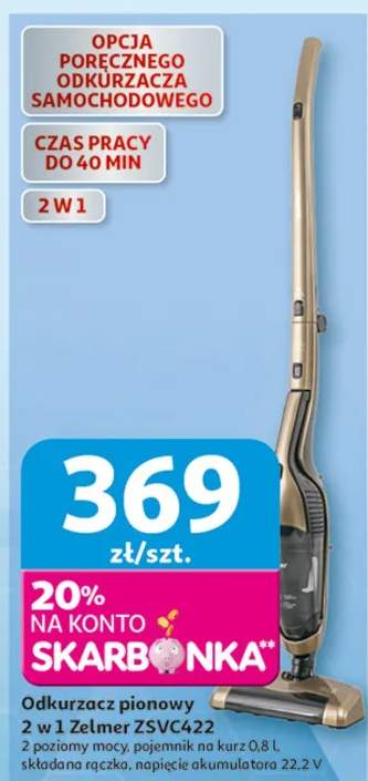 Odkurzacz pionowy 2 w 1 Zelmer ZSVC422