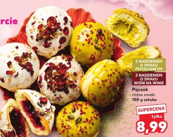 Pączek z nadzieniem o smaku pinacolada