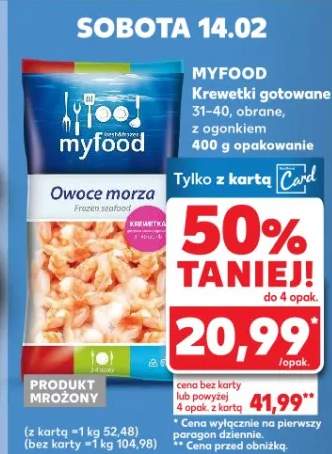 Owoce morza krewetki gotowane z ogonem