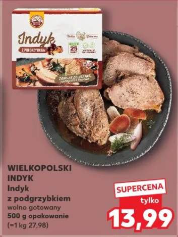 Indyk z podgrzybkiem wołno gotowany