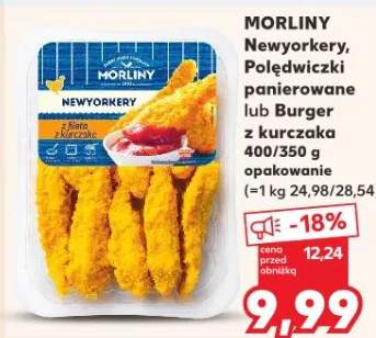 Newyorklery, Polędwiczki panierowane lub Burger z kurczaka