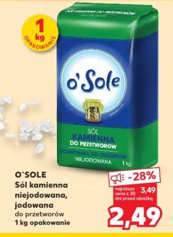 Sól kamienna niejodowna, jodowana do przetworów