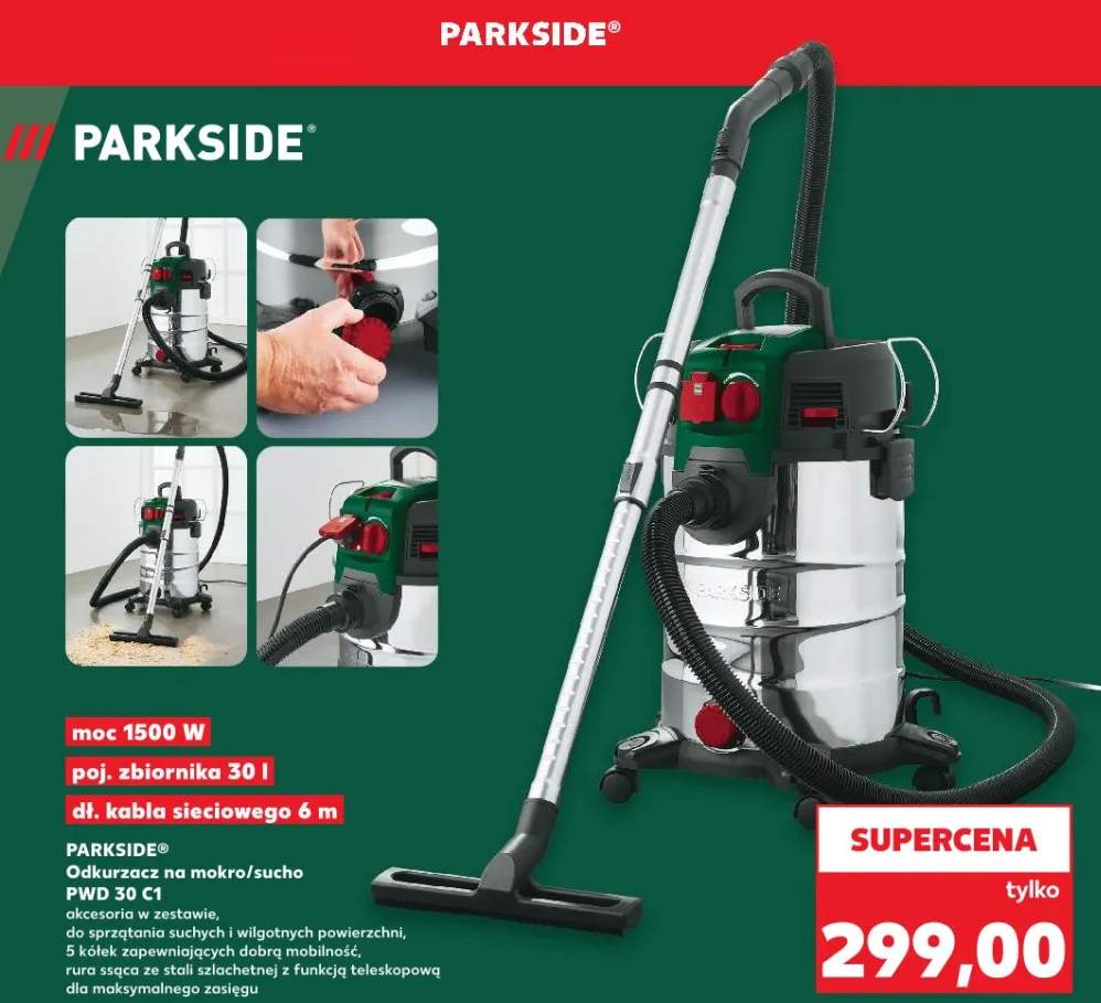 Odkurzacz na mokro/sucho PWD 30 C1