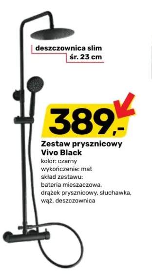 Zestaw prysznicowy Vivo Black