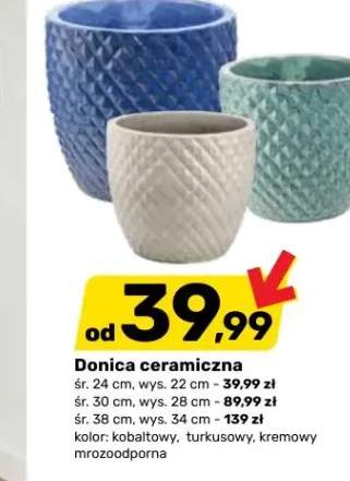 Donica ceramiczna z podstawką śr. 41cm