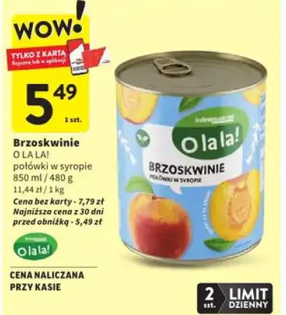 Brzoskwinie połówki w syropie