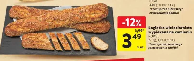 Bagietka wieloziarnista wypiekana na kamieniu