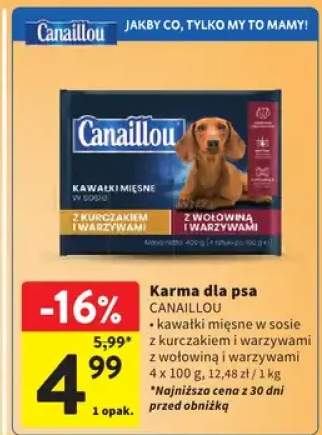 Karma z kawałki mięsne w sosie z kurczakiem i warzywami z wołowiną i warzywami *Najniższa cena z 30 dni przed obniżką