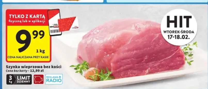 Szynka wieprzowa bez kości