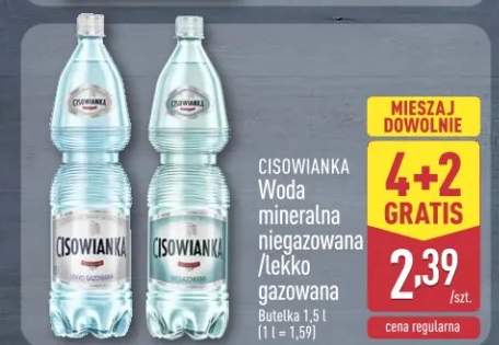Woda mineralna niegazowana / lekko gazowana