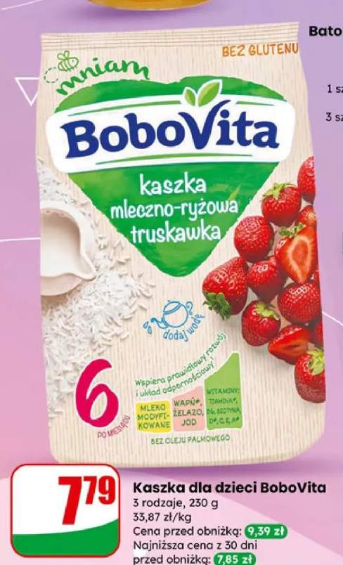 Kaszka dla dzieci 3 rodzaje mleczno-ryżowa truskawka