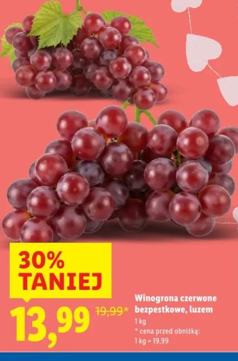 Winogrona czerwone bezpestkowe, luzem