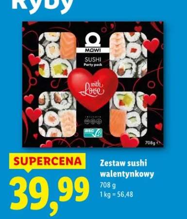 Zestaw sushi walentynkowy