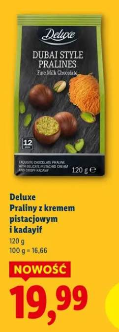 Praliny z kremem pistacjowym i kadayif
