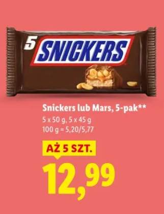 Baton Snickers 5-pak
