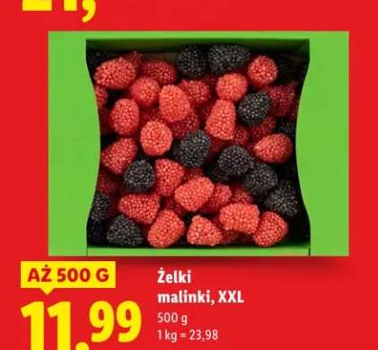 Żelki malinki XXL