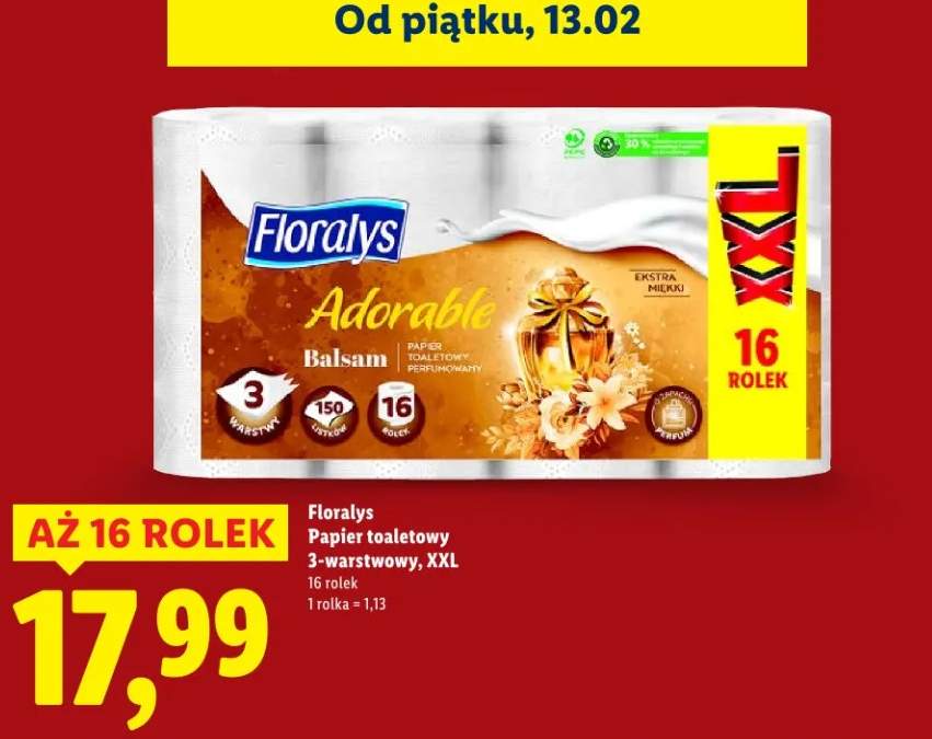 Papier toaletowy 3-warstwowy, XXL