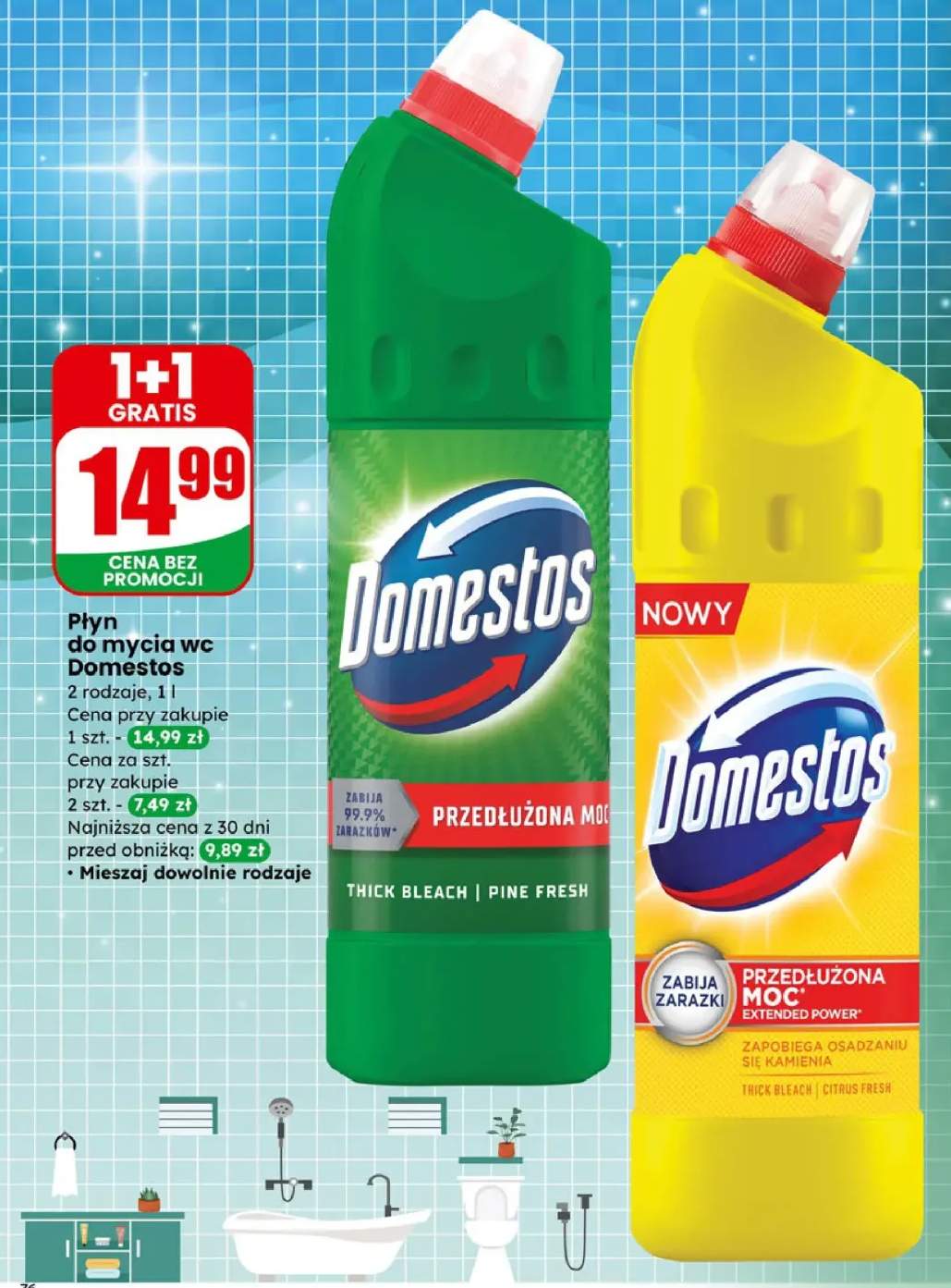 Płyn do mycia wc Przedłużona Moc Extended Power Citrus Fresh