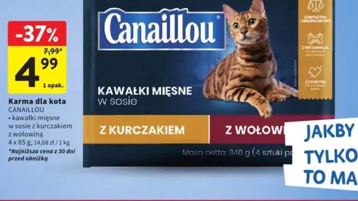 Karma dla kota kawałki mięsne w sosie z kurczakiem z wołowiną