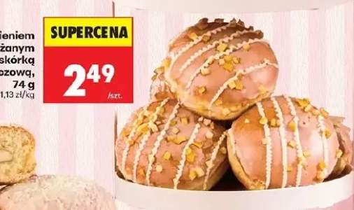 Pączek z nadzieniem o smaku różanym i skórką pomarańczową