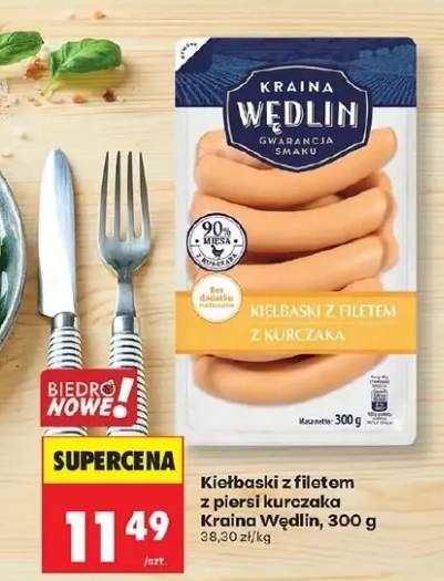 Kiełbaski z filetem z piersi kurczaka