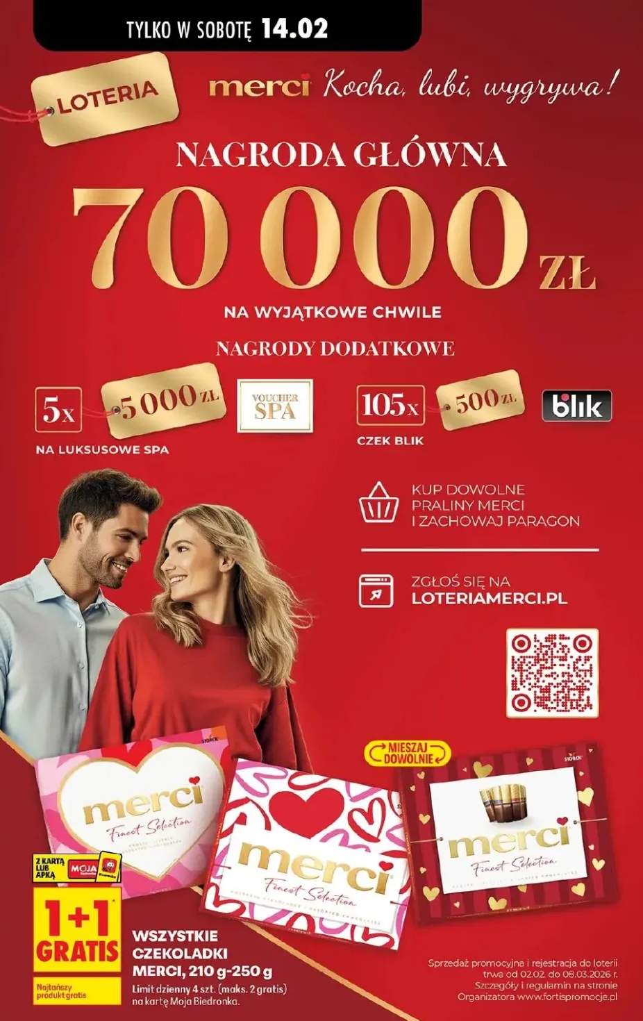 Czekoladki Merci, 210g-250g