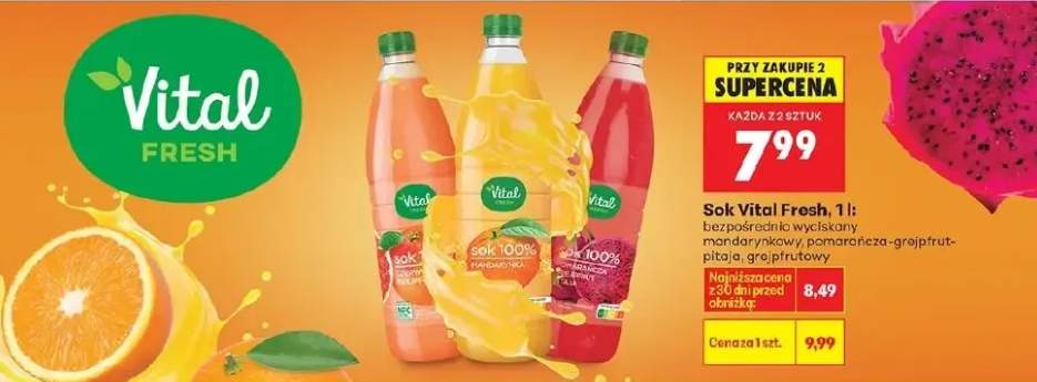 Sok bezpośrednio wyciskany mandarynkowy