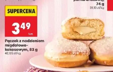 Pączek z nadzieniem migdałowo-kokosowym