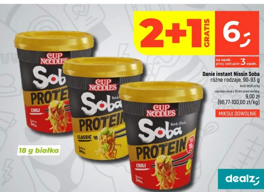 Danie instant różne rodzaje