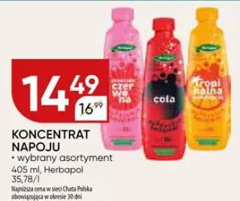 Koncentrat napoju wybrany asortyment