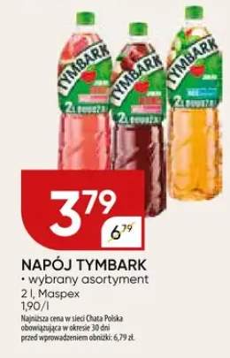 Napój TYMBARK wybrany asortyment