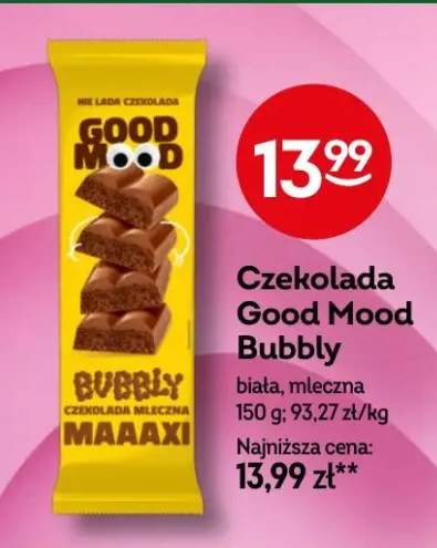 Czekolada Bubbly biała, mleczna