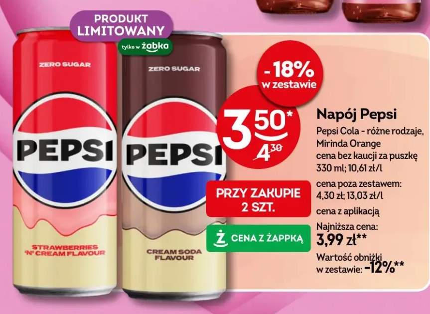 Napój Pepsi Cola - różne rodzaje, Mirinda Orange