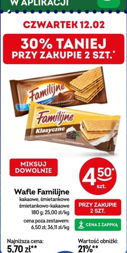 Wafle Familijne kakaowe