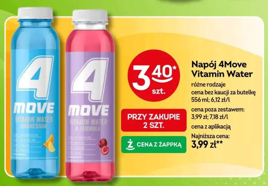 Napój 4Move Vitamin Water różne rodzaje