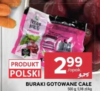 Buraki gotowane całe