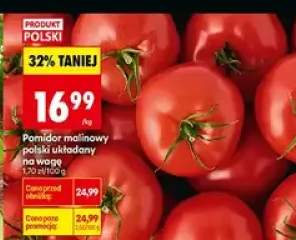 Pomidor malinowy Polski ukoronany na wadze