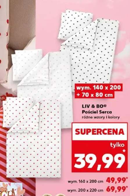 Pościel Serca różne wzory i kolory wym. 140 x 200 + 70 x 80 cm